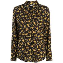 Marškiniai ilgomis rankovėmis moterims, Marga, Moss regular crepe rose shirt