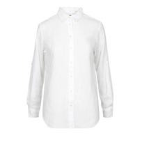Marškiniai ilgomis rankovėmis moterims, Balta, Linen shirt