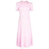 Midi suknelė moterims, Rožinė, Pink heavy crepe midi dress