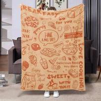 To My Son Love Letter Throw Blanket, Soft Cozy Flannel Blanket for Couch Sofa Bed, Mom to Son Encouragement & Birthday Gift 75x90cm