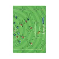 Louis Vuitton futbolo aikštės rašto spausdintas dengtas drobės paso laikiklis Vyriški aksesuarai Žalias M26794 Gift Set(Basic Set+Box+Shopping Bag)