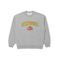Levis X The Simpsons Collaboration Letter Print Cartoon Pattern Pullover Sweatshirt Men Sweatshirt Gray A2056-0001 XS