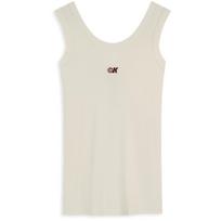 CALVIN KLEIN Jeans Ribbed Stretch Embroidered Back Design Casual Tank Top Women 44C900G S