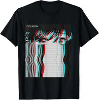 Vaporwave Aesthetic Sad Anime Girl Retro Eboy Egirl Harajuku T-Shirt M
