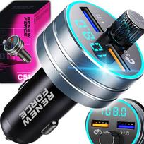 Mocny Transmiter Bluetooth Fm Samochodowy Mp3 Qc 3.0 Szybka Ładowarka 24W