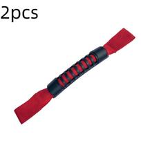 2Pcs Universal Car Rear Seat Safety Grab Handle Armrest Headrest Mount Passenger Safety Handrail Support Handle raudona
