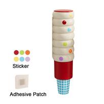 Plastic Disposable Paper Cup Holder Large Capacity Space Saving Paper Cup Dispenser Detachable Dopamine Wall-mounted Cup Holder raudona