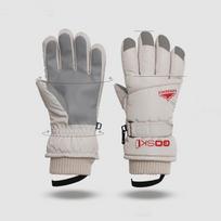 Windproof Snowboard Gloves Keep Warm Cycling Mittens Fashion Skiing Gloves  Female/Girls smėlis
