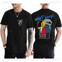 New Style Daft Punk Ropa Hombre Graphic TShirts Classic Music Lover Gift EDM Fan Punk Band Cotton Double Side Print Man Clothing S įvairiaspalvis