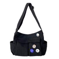 Canvas Women's Bag 2026 New Korean Versi Male Crossbody Handbag Unisex Travel Big Bag Large Capacity Student Shoulder Bag 37cmX33cmX16cm juoda