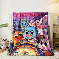 Characters play pinball in an arcade with a vibrant, colorful atmosphere. for all seasons blanket lunch break throw gift 80cm x 120cm