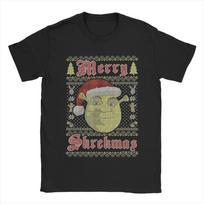 All Seasons Shrekes Merry Shrekmas Ugly Sweater Style Christmas T Shirt For Unisex  100% Cotton T-shirts Short Sleeve Clothing S įvairiaspalvis