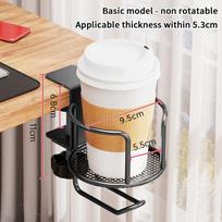 Desktop Cup Holder Adjustable Upgraded Arm Clamp Stand 360 Degree Rotating Table Edge Clamp Anti-Fall Cup Holder