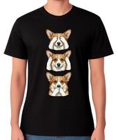 Pembroke Welsh Corgi See Hear Speak No Evil Unisex T-Shirt Cute Dog Lover Tee S įvairiaspalvis
