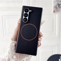 Magnetic Phone Case for Samsung Galaxy Z Fold 7 6 5 Fold7 Fold6 Fold5 5G Shockproof Hard PU Leather Cover Galaxy Z Fold6 juoda