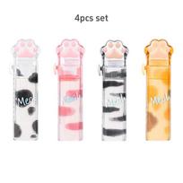 4pcs Cat Paw Sliding Erasers, Retractable Push-Pull Rubber Eraser for Cleaning Student Back to School Stationery A3063