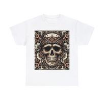 Adult T Shirt Skull Bandana Pattern Paisley Gangster Biker Retro Streetwear S įvairiaspalvis