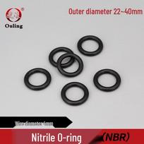 Nitrile Oil-Resistant Waterproof O-Ring, Outer Dia. 22-40mm, Cross-Section 4mm OD 22mm x 4mm (20 pcs) Black Nitrile O-ring
