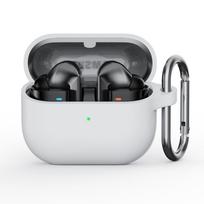 Silicone Case For SAMSUNG Galaxy Buds 3 AI True Wireless Bluetooth Earbuds Galaxy Buds 3 Pro Case With Keychain Protective Cases For Galaxy Buds 3 balta