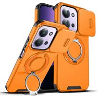 For XXiaomi Poco M6 Pro Case Poco M6 Pro 4G Cover Magnetic Ring Armor Slide Camera Lens Case Magsafe Wireless Charge Cover Poco M6 Pro 4G