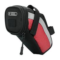 B-SOUL Bicycle Seatpost Bag Bike Saddle Rear Bags Cycling Seat Tail Phone Case raudona