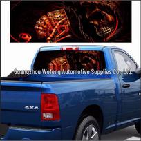 A107 Grim Reaper Skull Rear Window Decal for Trucks, SUVs, and Cars Model 3: 135*36CM