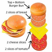 Non-slip Hamburger Coaster Set Heat-resistant Reusable Burger Cup Mat Ornament Spill-proof Hamburger Drinks Pads Kitchen Use
