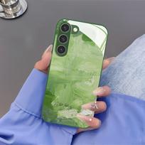 green Texture Hot-selling Exquisite Beautiful  PhoneCase Glass PhoneCase for Samsung Galaxy S26 S25 S24 S23 S22 FE Ultra Plus For Galaxy S26