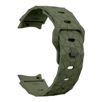 Buckle Silicone Strap for Samsung Watch 7/6/5/4 with Football Pattern - Camouflage Replacement for Watch 5 Pro. Watch 5 40/44mm armijos žalia spalva