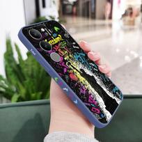 Graffiti Goddess Phone Case For VIVO V50 V40 V30 V29 V29E V27 V27E V23 V23E V21 V20 Y20 Y12 Y21 Y22 Pro Silicone Cover V29E šviesiai mėlyna spalva