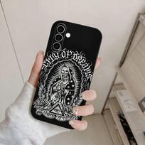 S-Santa M-Muerte P-print Phone Case For Samsung Galaxy A73,A72,A71,A70,A53,A52,A51,Others Soft Black Cover Samsung a11