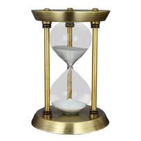 Exquisite ornament timer creative hourglass timer flowing sand gift glass globe hourglass (as the picture,Medium 30 min)
