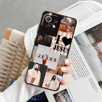Case for Xiaomi Mi 11 12 13 Lite 12X 13 14 15 Pro 10T 11T 12T Pro Black Soft Phone Cover The Cross Jesus Pattern Xiaomi 11T