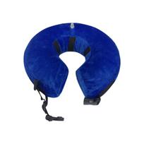 Inflatable Pet Protective Collar Adjustable Soft Fabric Anti-Bite Anti-Scratch Recovery Neck Cone for Dogs and Cats S mėlyna