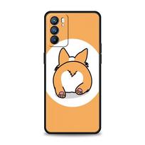 Cute Corgi Dog Phone Case For Oppo A17 A31 A54 A57 A78 A79 A98 Find X5 X6 Reno 6 7 8 10 11 12 13 F Pro 5G Soft TPU Cover Fundas For Oppo A17