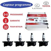 Capteur TPMS 433MHz préprogrammé pour Toyota & Lexus PMV-E100 – jeu de 4