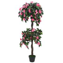 Vidaxl Sztuczny Rododendron Z Doniczką, 155 Cm, Zielony I Różowy