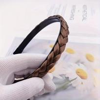 Wig Braided Headbands, Elastic Headbands, Braided Headbands for Ponytails, Princess Band for Women And Girls 2inch