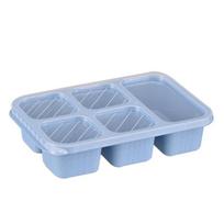 Bento Lunch Box With Reusable 5 Compartment Bento Box With Lid Compatible For Bento Snack Containers For Travel And Work mėlyna