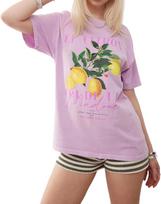 Womens Oversized Baggy Loose Graphic T Shirts Print Short Sleeve Cute Teen Girls Preppy Vintage Aesthetic Tops S įvairiaspalvis