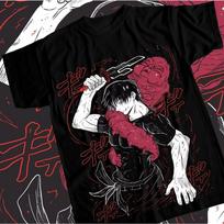 Anime Jujutsu Kaisen Men Women Summer T-Shirt Fushiguro Toji Harajuku Vintage Short Sleeve Oversized Y2k S