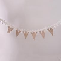 Vintage Burlap Lace Pennant Bunting Banner Rustic Wedding Party Decoration
