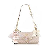 COACH shoulder bag [Customized bag] Teri 24 classic presbyopic Logo zipper closure, pendant, scarf, bow, printing Deep in the Cloud Basic Model balta