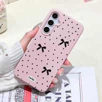 INS Bowknot Phone Case For Samsung Galaxy A56 5G A16 A17 A55 A36 A53 A35 A06 A07 A26 A34 A05S S25 Ultra S24 FE S23 Leather Cover Galaxy A16 5G