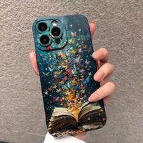 For Xiaomi Poco F7 F6 F5 5G Case Cute Butterfly Cat Bookshelf Design Matte Silicone Cover For Poco X7 X6 X5 X3 M6 Pro Soft Funda Poco X5 Pro