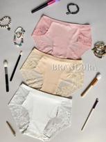 3pcs High Waist Lace Floral Pattern Women's Underwear Breathable Seamless Panties Comfortable Fit Soft Fabric Stylish Design One Size