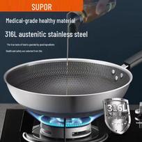 Supor 316L Stainless Steel Non-Stick Stir-Fry Wok