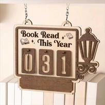 Hanging Books Read Tracker Books Read This Year Bookish Decor Bookshelf Counter Personalized Reading Counter juoda