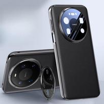Case for Huawei mate80promax, Vegan Leather with Metal Lens Mount juoda