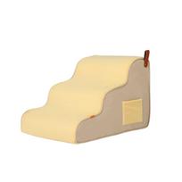 Pet Stairs Removable Washable Ramp Steps Sofa Ladder Elderly Dog Bed Step Side Climbing Ramp for Small Medium Large Pets One Size geltona